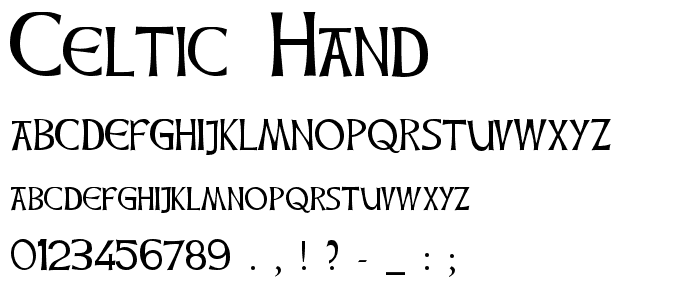 Celtic Hand font